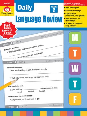 cover image of Daily Language Review, Grade 2